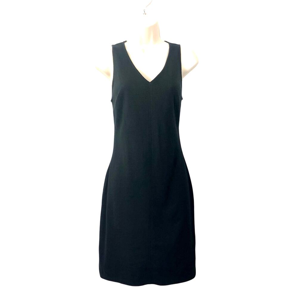A New Day Black Sleeveless V Neck Dress A Line Design Soft Breathable Fabric - Picture 1 of 16